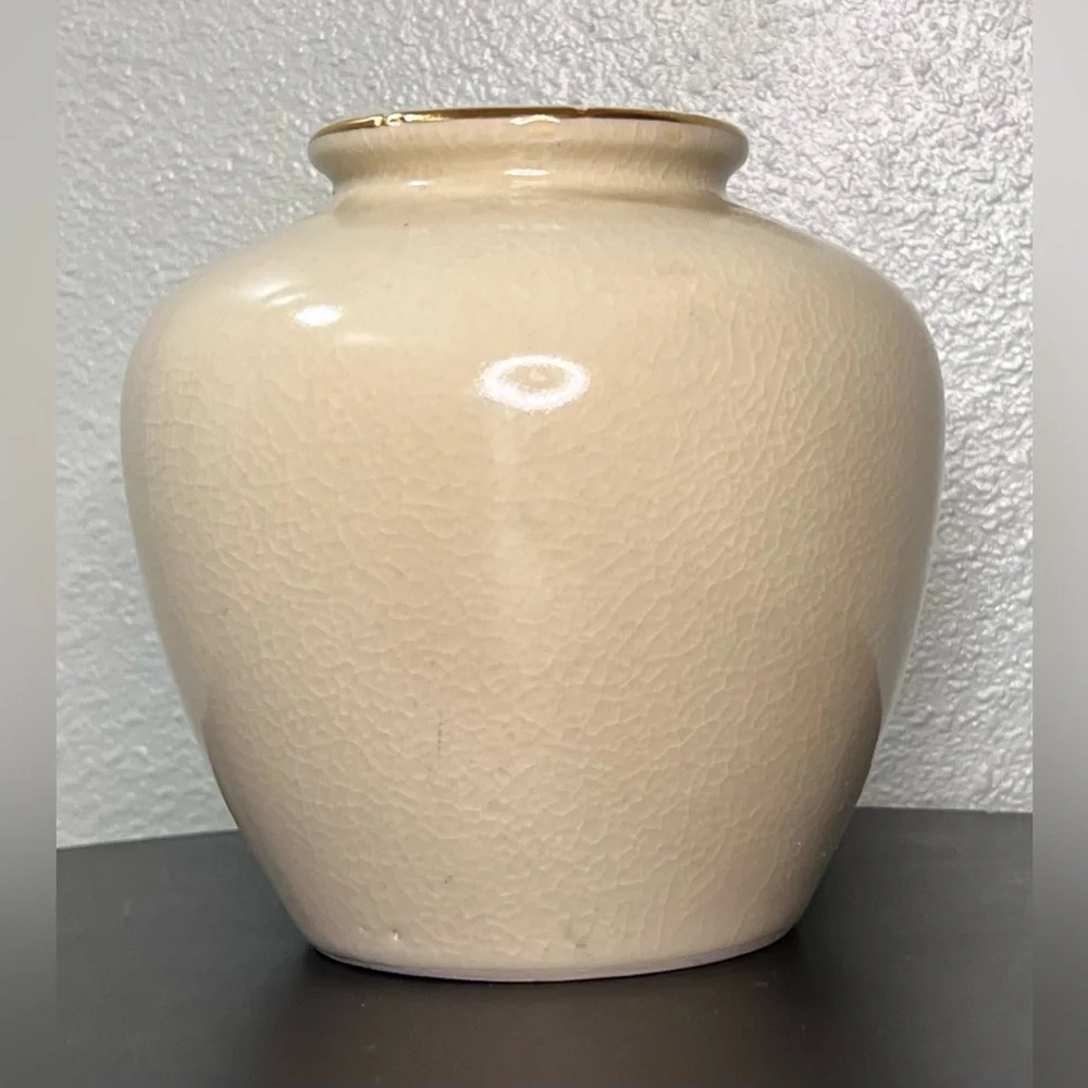 Vintage 1926 Otagiri Kutani Ware Ceramic Japanese Floral Vases & Ginger Jar 3 Pc